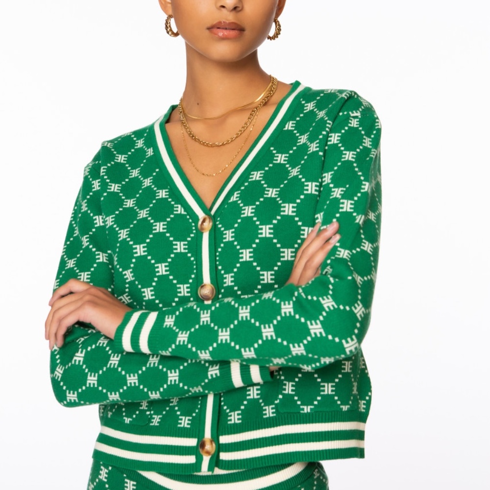 Monogram Cardigan - Green (part of set)